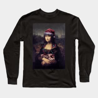 Christmas Mona Long Sleeve T-Shirt